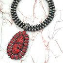 Navajo Pendant w/ Bead Accent Wholesale Western Necklace  N3051