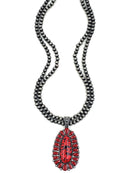 Navajo Pendant w/ Bead Accent Wholesale Western Necklace  N3052