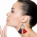 Sports Themed Tassel Flare Earrings E2310