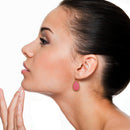 Enamel Coat Accent Tear Drop Pendant Earrings E2340