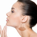 Epoxy Coated Filigree & Crystal Accent Earring E2488