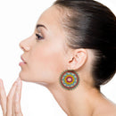 Beaded Disc Accent  Wholesale Western Earrings E2637
