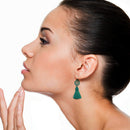 Embedded Crystal w/ Tassel Western Drop Accent Western Wholesale Earrings E2747M