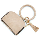 Animal Print Accent Phone Wallets W/ Key Chain W2002