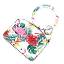 Flamingo Design Accent Coin purse / Wallets W/ Key Chain W2029