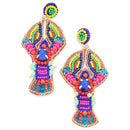 Sea Life Accent Lobster Earrings E2134