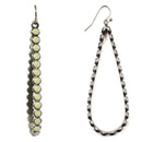 Enamel Coated Studded Hoop Accent Earrings E2285