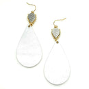 Druzy w/ Leather Accent Earrings E2591