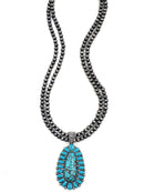 Navajo Pendant w/ Bead Accent Wholesale Western Necklace  N3043