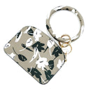 Floral Design Accent Coin purse / Wallets W/ Key Chain W2026